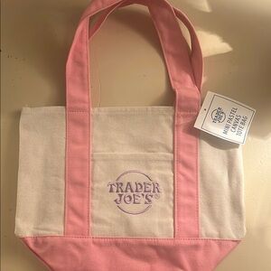 Pink and Purple Trader Joe’s Tote Bag